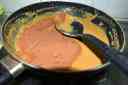 Adding cacao powder to the modak mixture