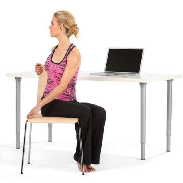 Office exercises- Spinal Twist