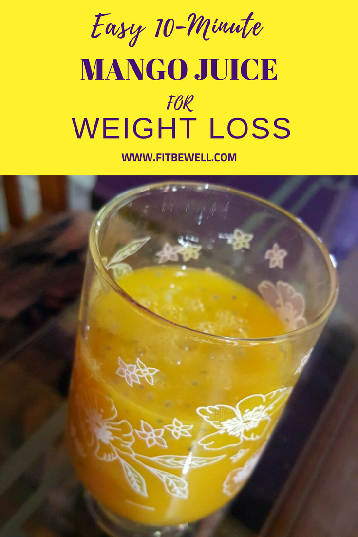 Easy 10-minute weight loss friendly mango juice